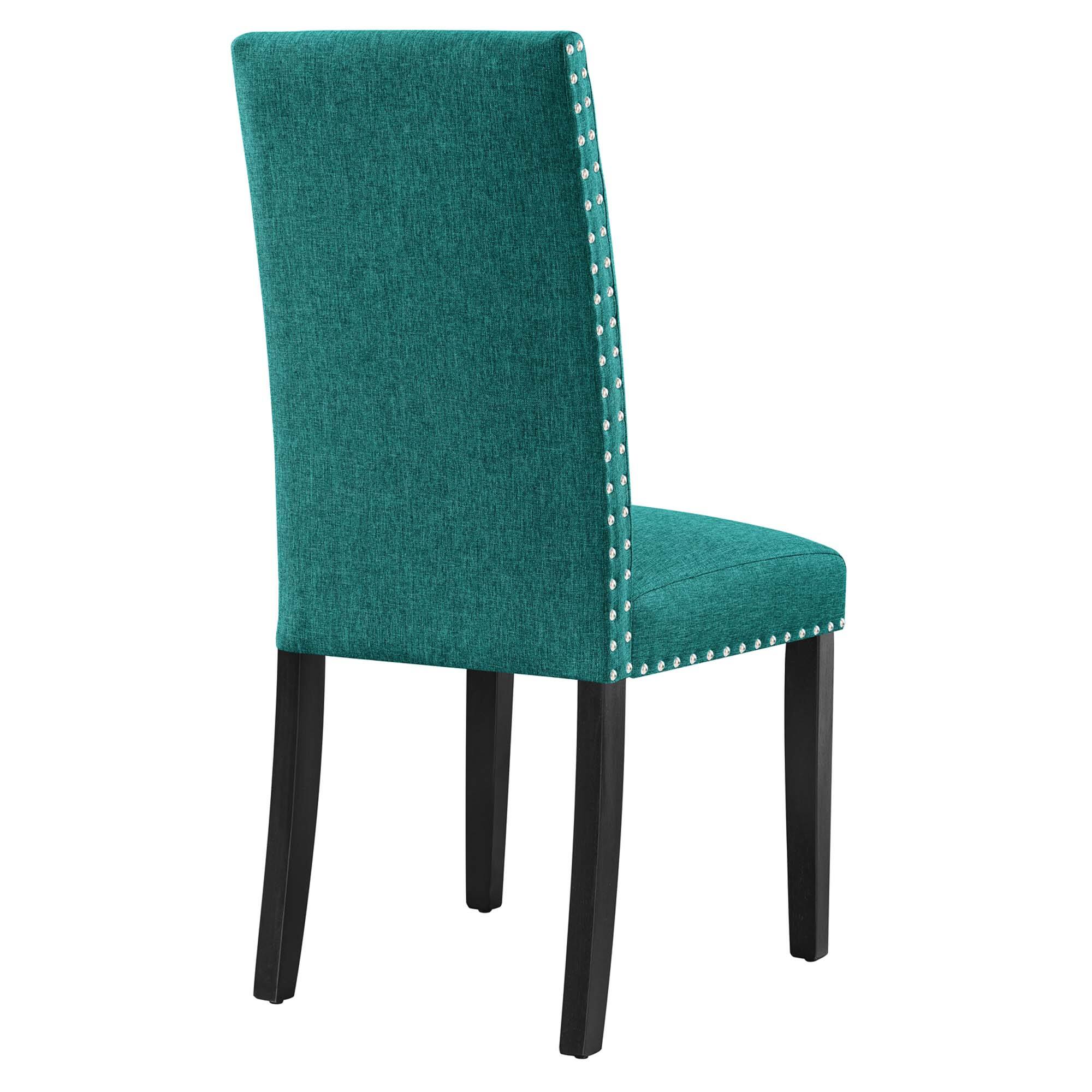 Alt View 2. Modway - Parcel Dining Upholstered Fabric Side Chair by Modway - Teal.