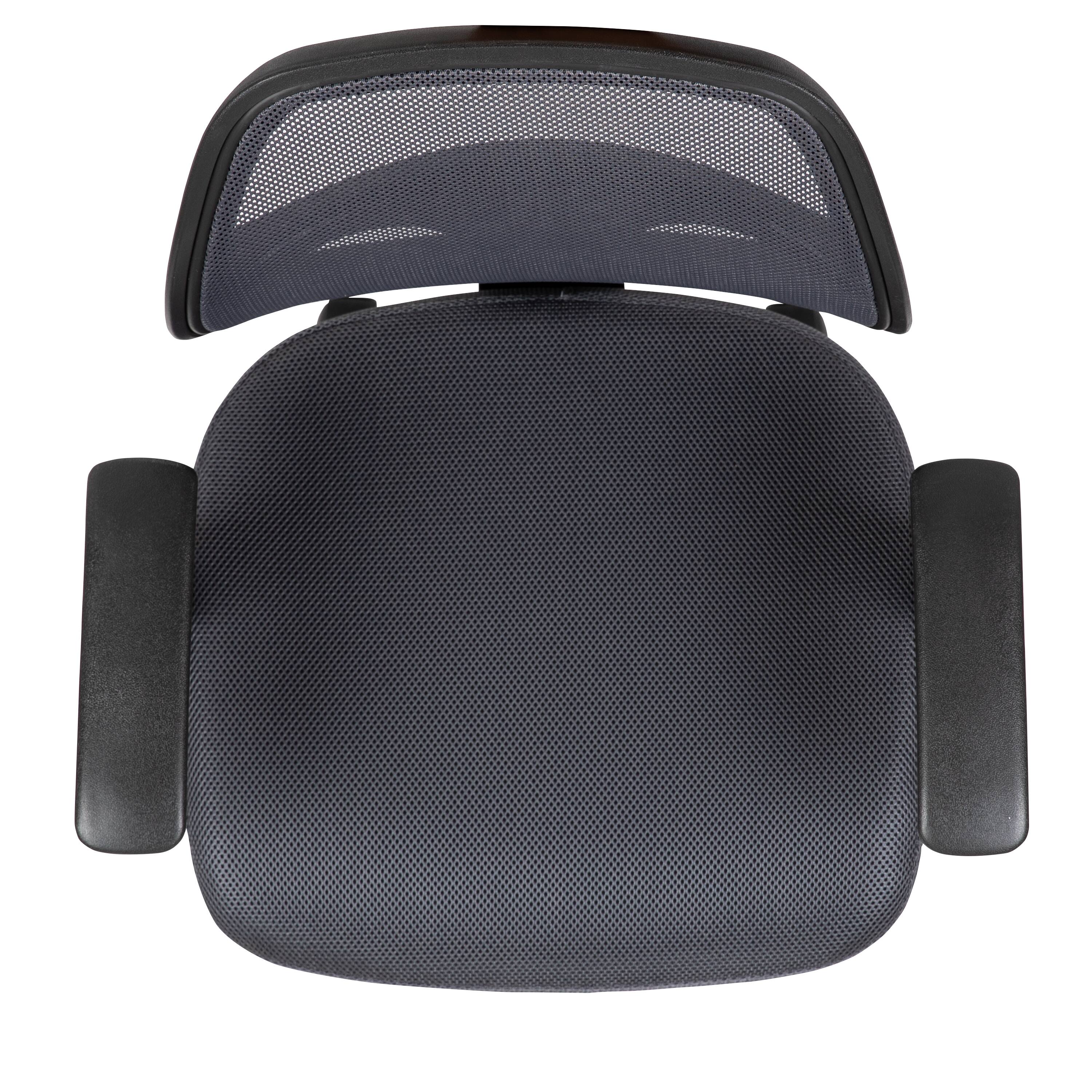 Alt View 8. Emma + Oliver - Mid-Back Mesh Swivel Ergonomic Task Office Chair - Arms - Gray.