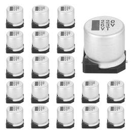 Unique Bargains - 220uF 63V SMD Aluminum Electrolytic Capacitor, Low Impedance, 12.5x13.5mm, 20pcs, for TV/Computer/DIY - Silver