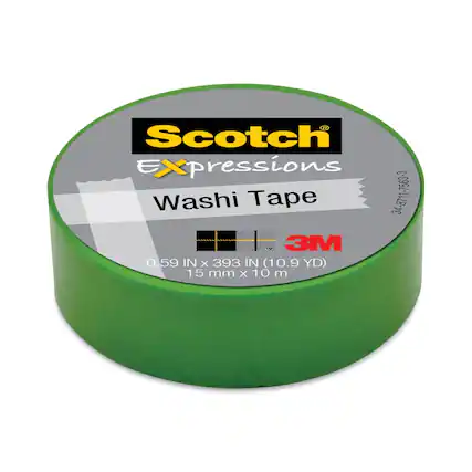 Scotch Expressions Washi Tape
3M
0.59 IN x 393 IN (10.9 YD)
15 mm x 10 m