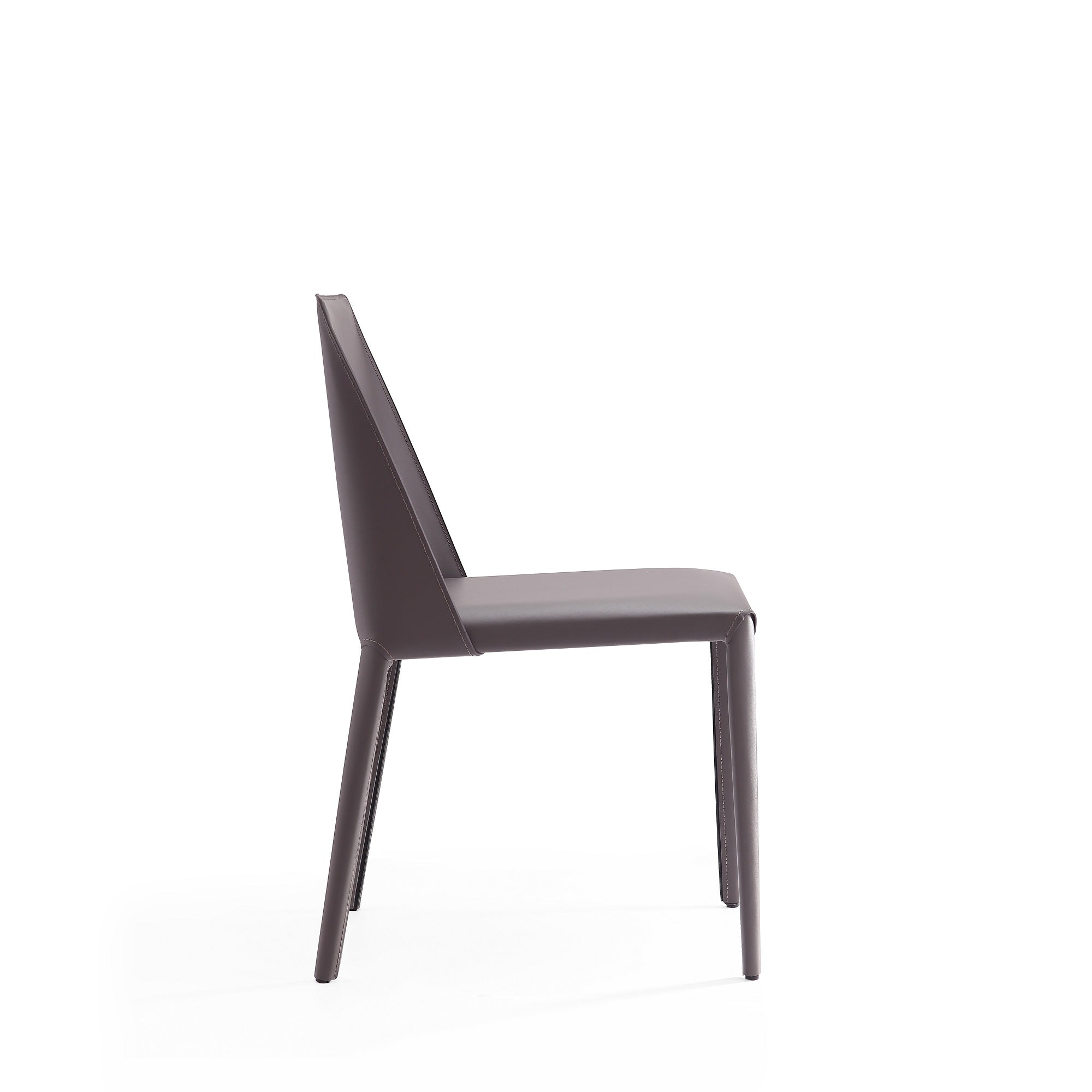 Alt View 1. Manhattan Comfort - Paris Modern Vegan Leather Dining Chair - Set of 2 - Gray.