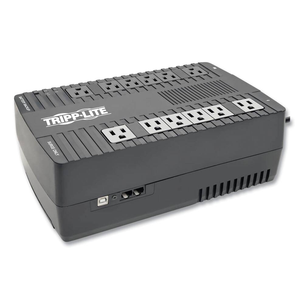 Tripp Lite - AVR900U AVR Series 900 VA 420 J Ultra-Compact 12-Outlet Line-Interactive UPS - Black