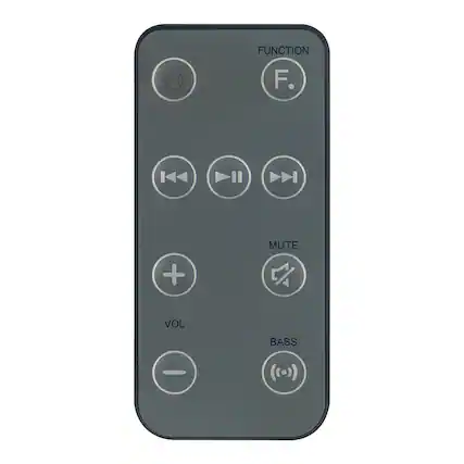 FUNCTION
F.
MUTE
VOL
BASS