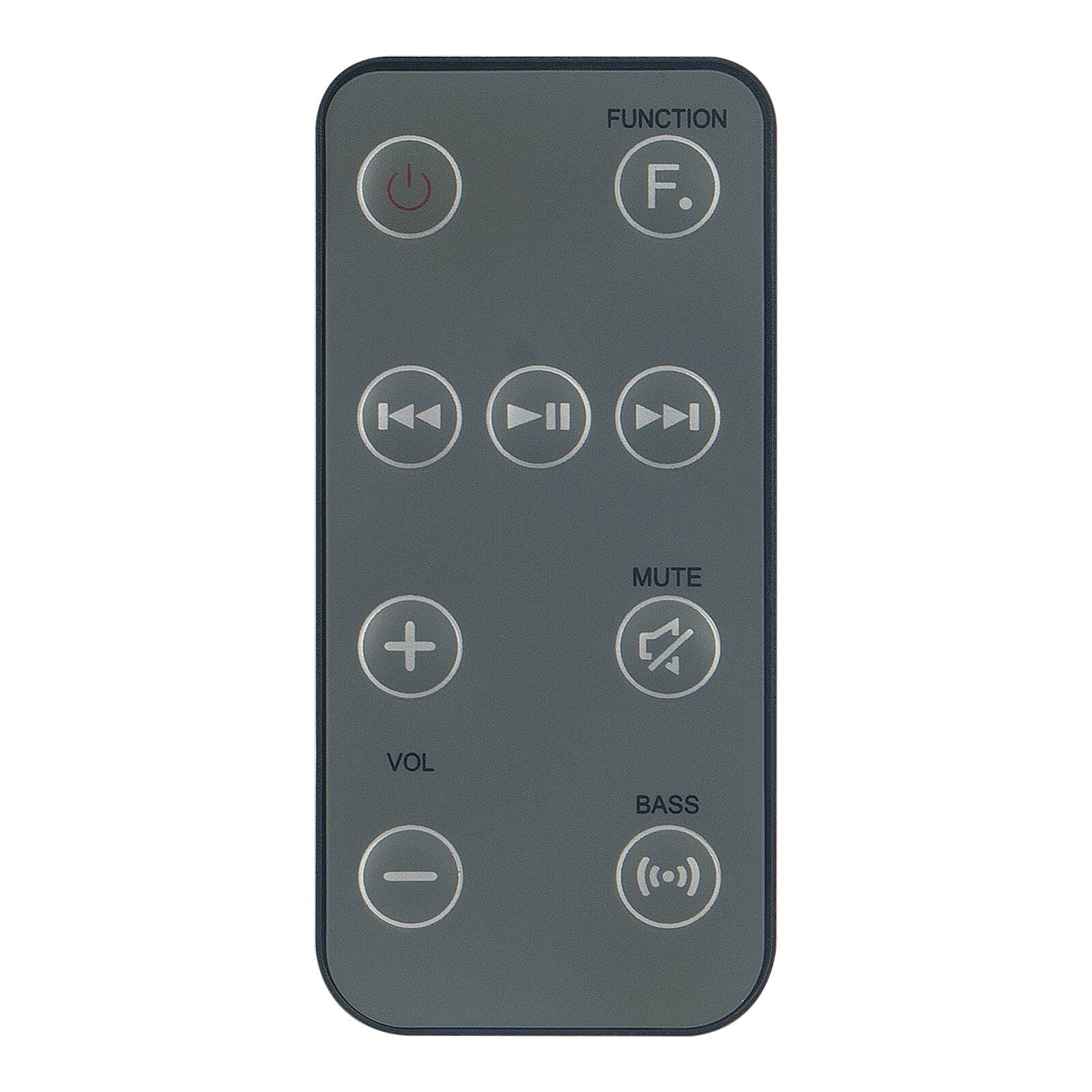 FUNCTION  
F.  
MUTE  
VOL  
BASS