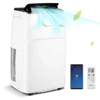 Costway 13,000 BTU Portable Air Conditioner with Cool, Fan, Heat & Dehumidifier - White - Front_Zoom