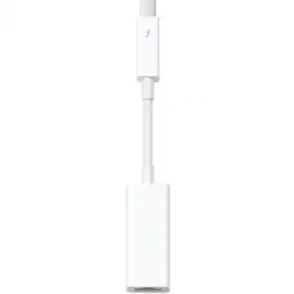 Front. Total Micro - Total Micro Thunderbolt to Gigabit Ethernet Adapter - RJ-45/Thunderbolt Network/Data Transfer Cable for Network Device.