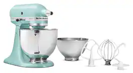 KitchenAid - Value Bundle Artisan® Series 5 Quart Tilt-Head Stand Mixer with - Aqua Sky
