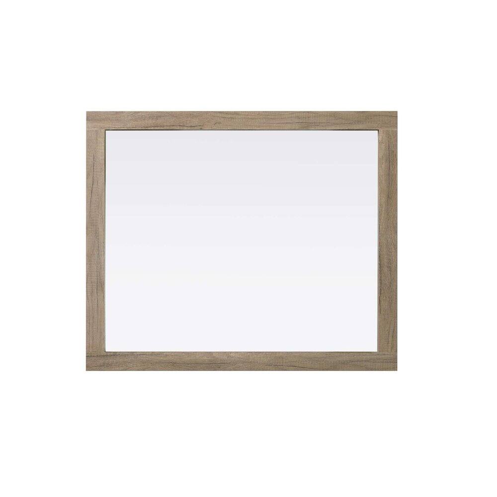 Alt View 2. Elegant Kitchen and Bath - Noah Wooden Rectangle Mirror 30 x 36 in Natural Oak - Natural Oak.