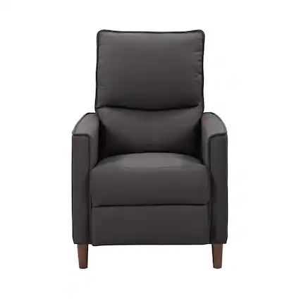 Front. CorLiving - Alder Manual Fabric Recliner - Dark Grey.
