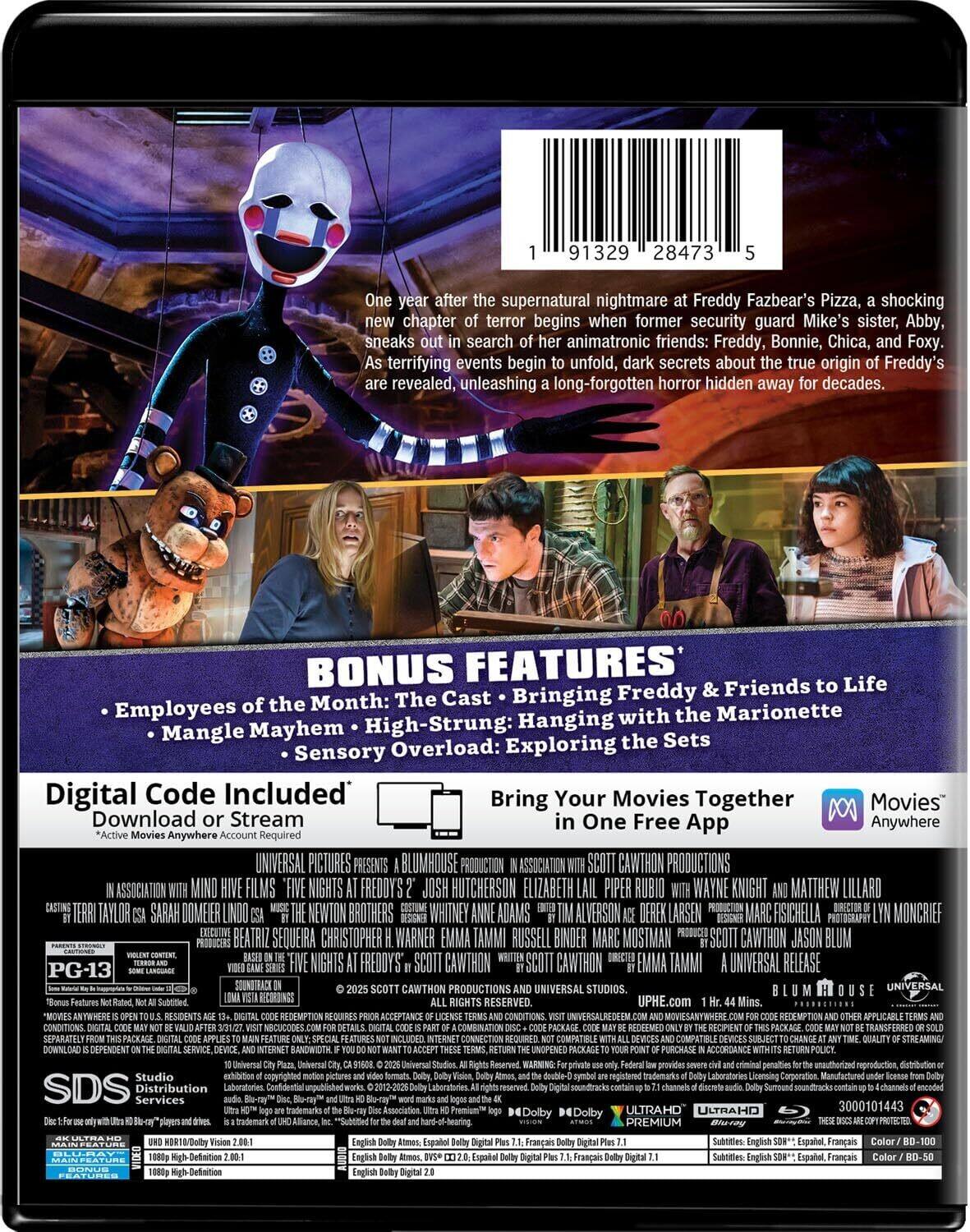 Alt View 1. Five Nights at Freddy's 2   - 4K Blu-Ray.