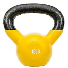 Sunny Health & Fitness - Vinyl Coated Kettlebell 10lbs - Yellow