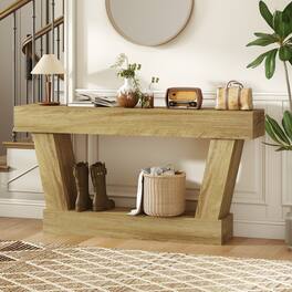 Homcom - Inch Vintage Console Table - Oak