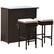 Angle. Costway - 3PCS Patio Rattan Wicker Bar Table Stools Dining Set Cushioned Chairs Garden - Mixed Brown/White.