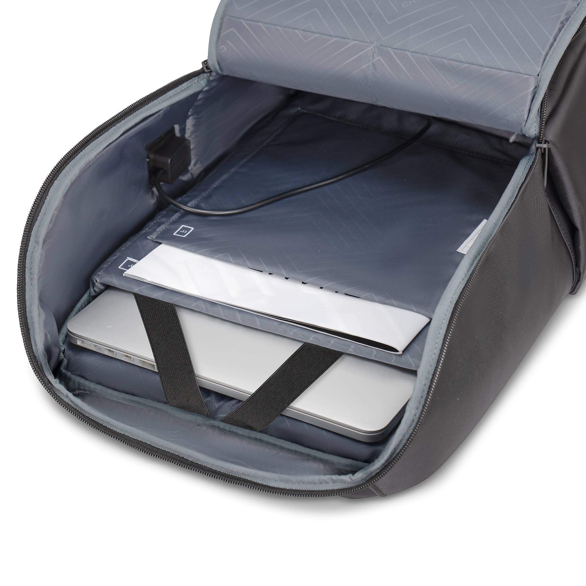 Left. Champs - Onyx Collection - Everyday Tech Laptop Backpack - Black.