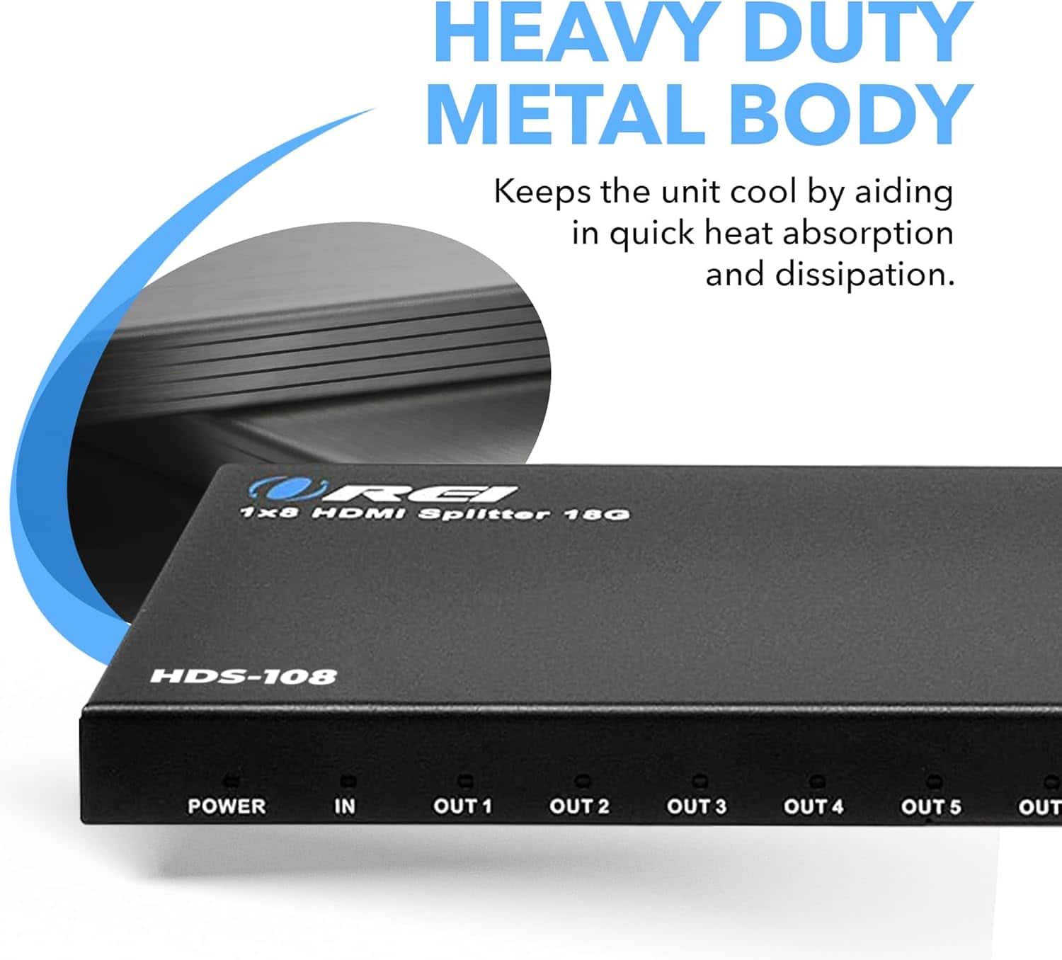 Orei 4K@60Hz 1x8 HDMI Splitter HDS 108 Black HDS-108 - Best Buy