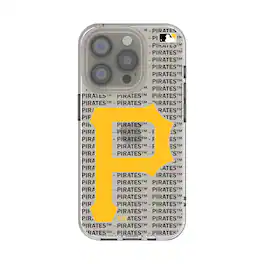 Keyscaper - MLB - Pittsburgh Pirates Text Backdrop Clear iPhone Case - 14 - Multicolor