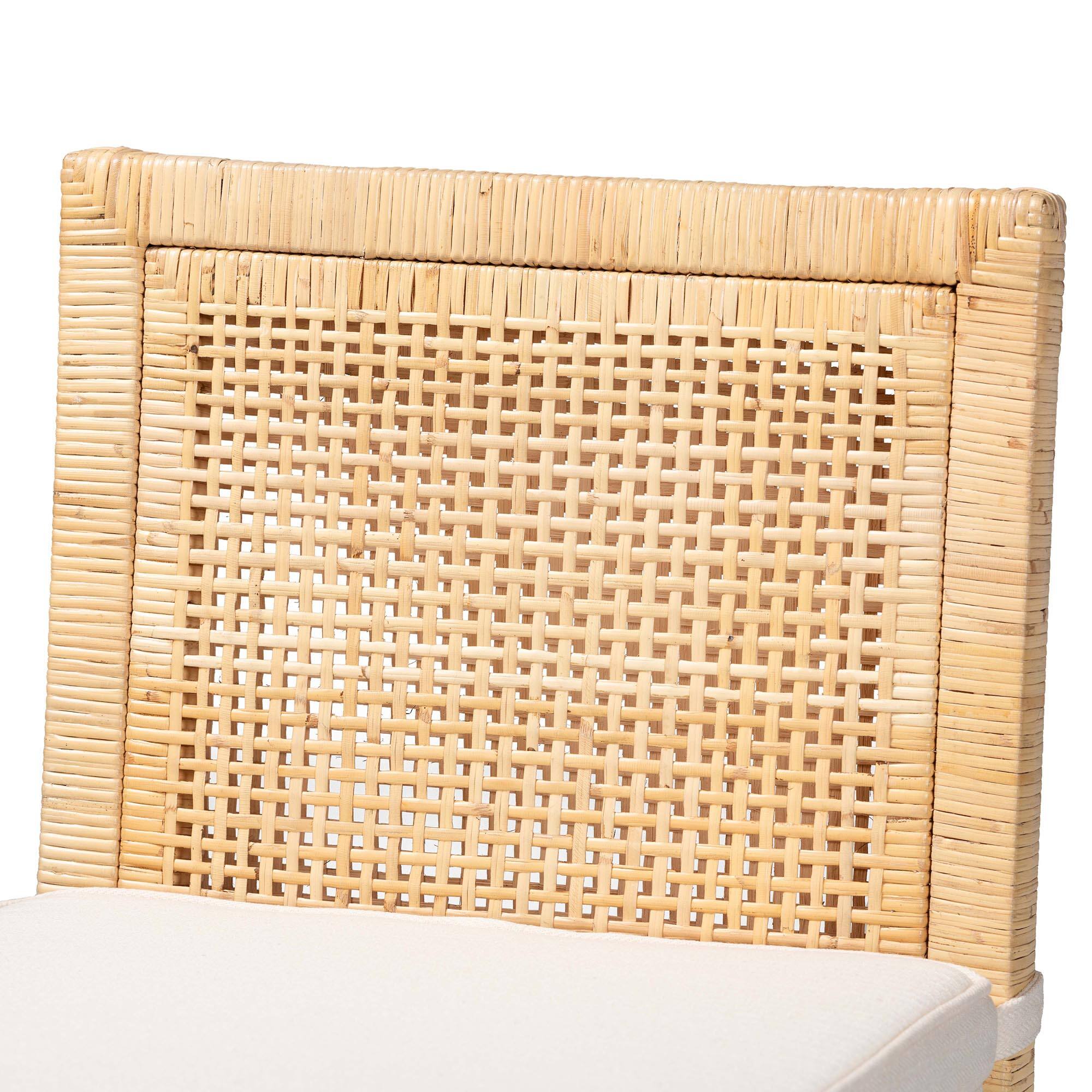 Alt View 1. bali & pari - Sofia Modern and Contemporary Natural Finished Wood and Rattan Counter Stool - Natural.