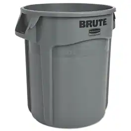 RubberMaid - Vented Round Brute Container, 20 gal, Plastic, Gray