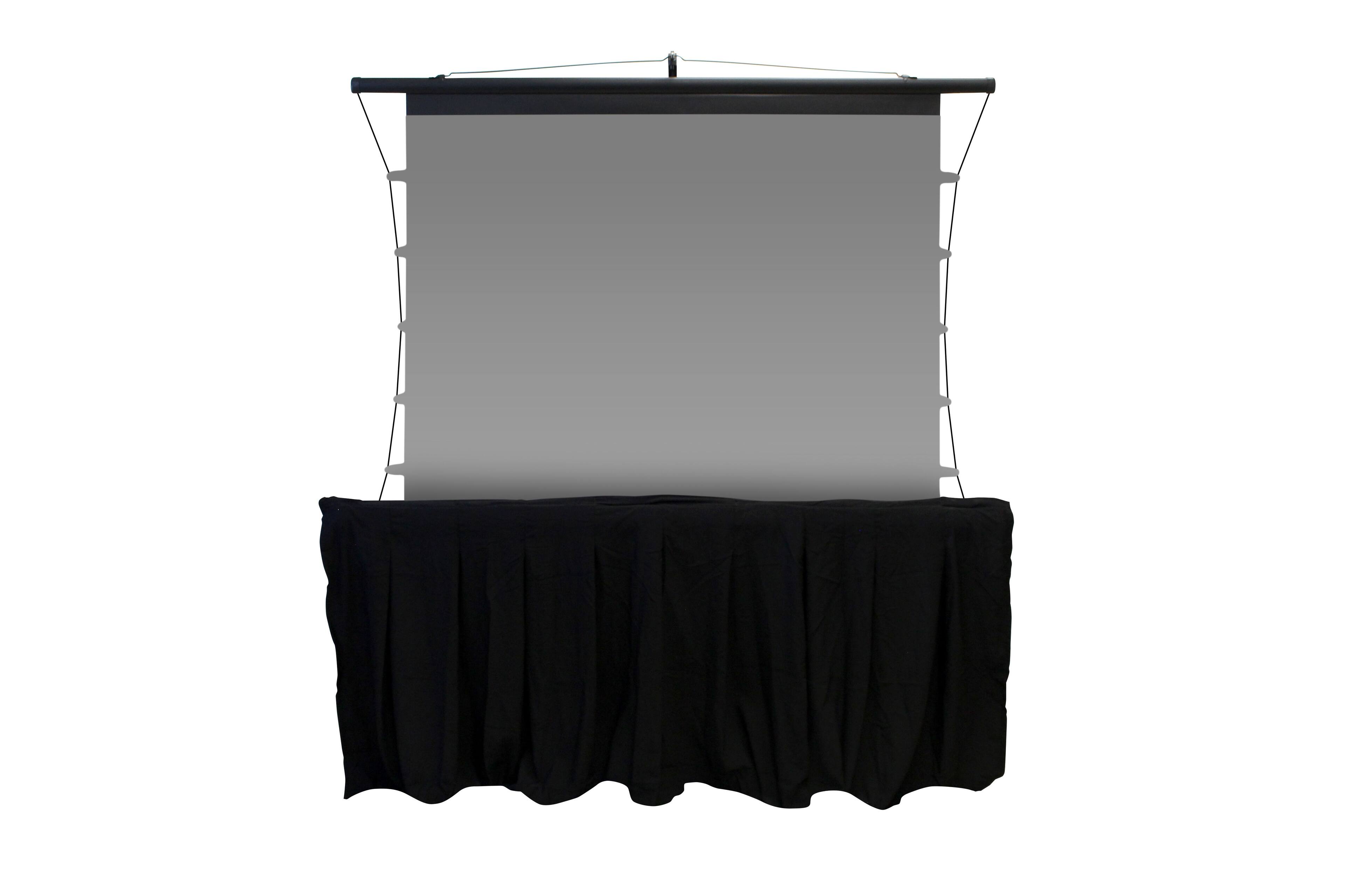 Angle. Elite Screens - Light-On CLR® 3 Ceiling Light Rejecting Tripod Portable Ultra-Short Throw Projector Screen, 55" Diag., 4:3,TT55V-CLR3 - Black.