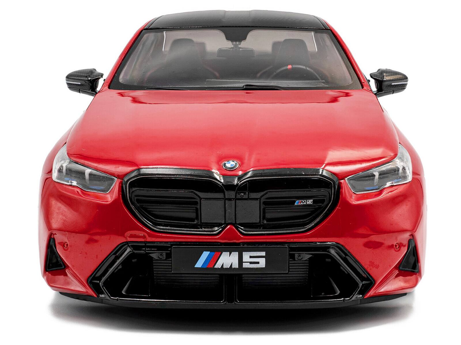 Alt View 4. Solido - 2025 BMW M5 Fire Red with Black Top 1/18 Diecast Model Car by Solido.