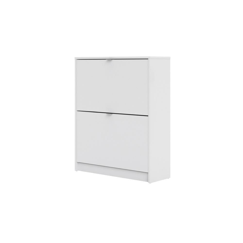 Left. Tvilum - Bright 2 Drawer Shoe Cabinet - White.