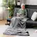 Front. Costway - 62'' x 84'' Flannel Polyester Heated Blanket Electric Throw with 10 Heating Levels - Gray.
