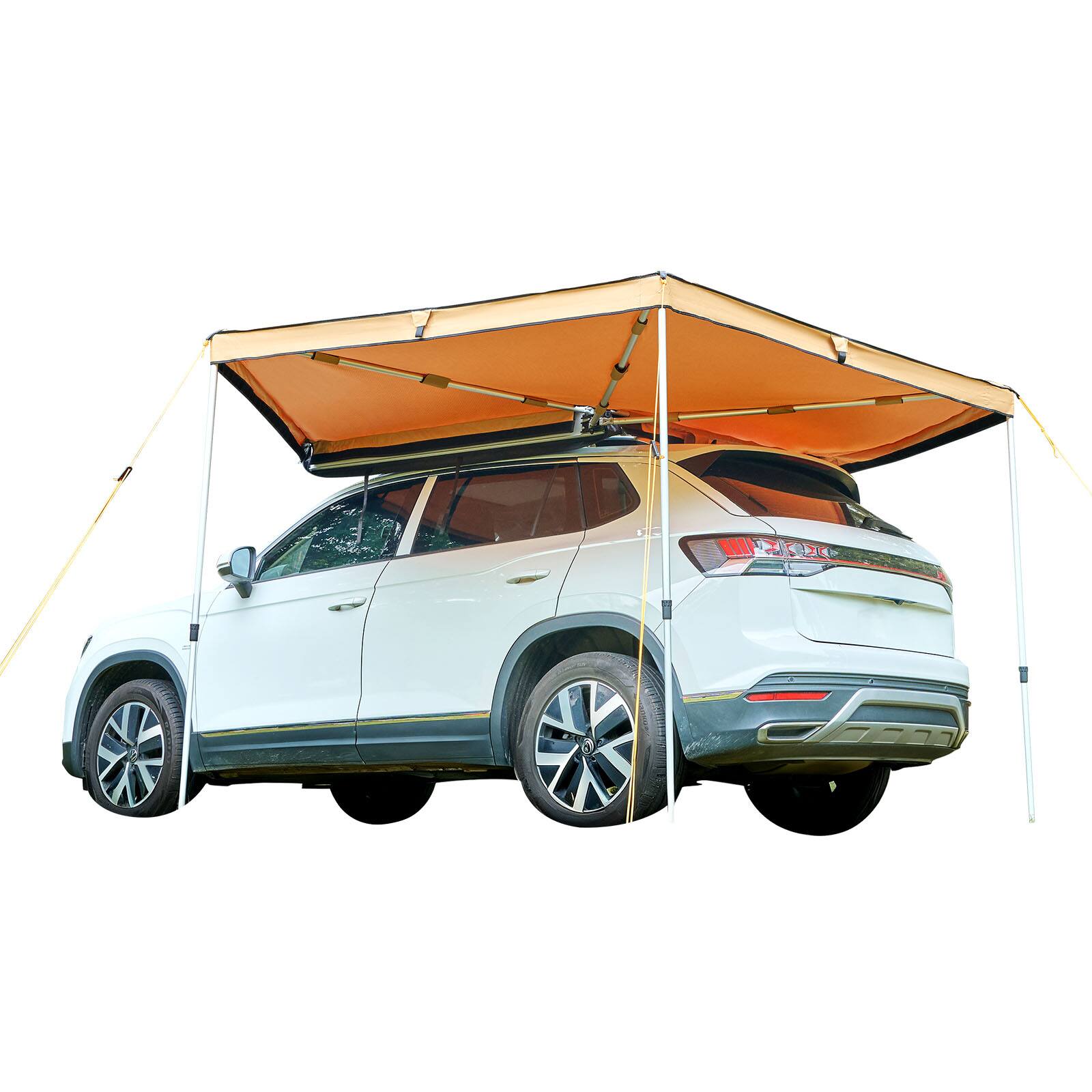 Alt View 5. VEVOR - 270 Degree Awning, 52 sq.ft Driver Side Vehicle Awning, Waterproof UV50+ Car Side Awnings with Carry Bag - Beige.