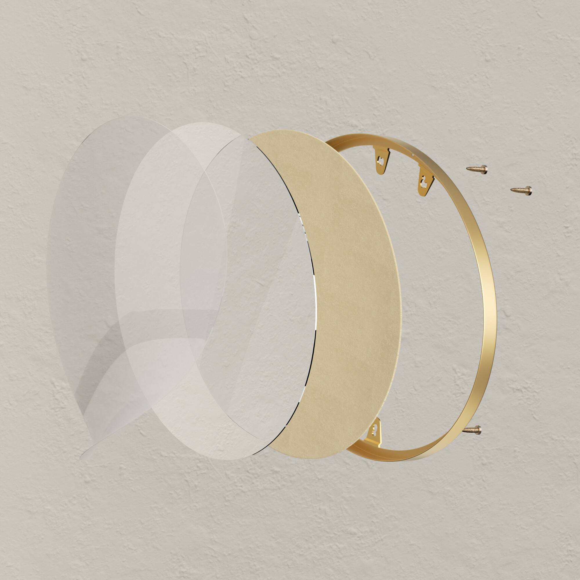 Alt View 5. PAIHOME - Rust-Resistant Oval Bathroom Mirror Iron Frame Wall Mirror, HD Glass & Easy Hang - Distortion-Free Vanity Mirror - Gold-22x30 Inch.