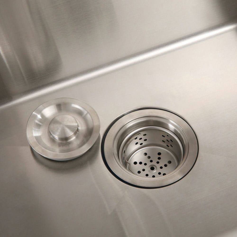 Alt View 6. Kadyn - 24in Stainless Steel Washing Sink - Includes Faucet Hoses & Drain Head Only (Update), Silver - Silver.