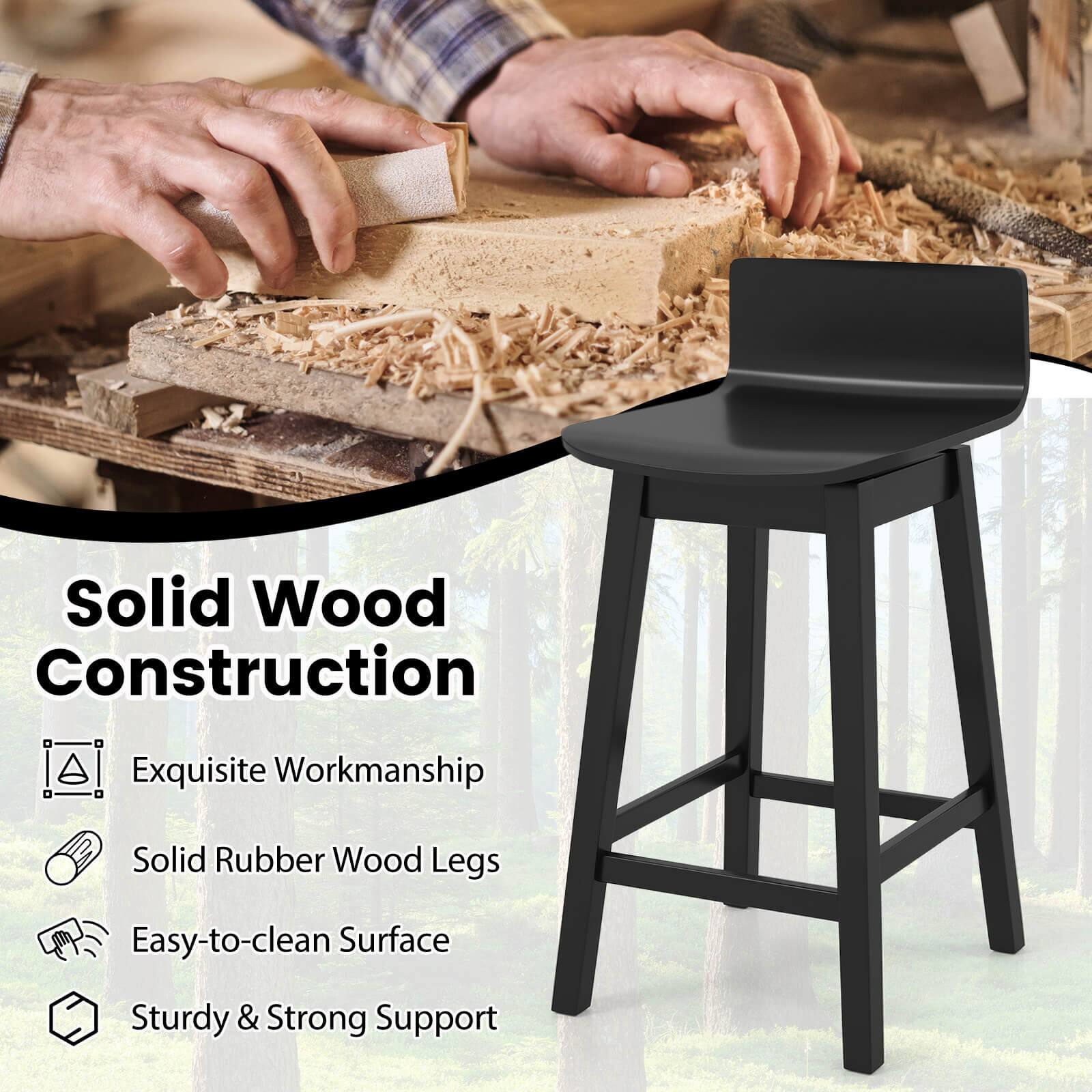 Solid Wood Construction  
Exquisite Workmanship  
Solid Rubber Wood Legs  
Easy-to-clean Surface  
Sturdy & Strong Support