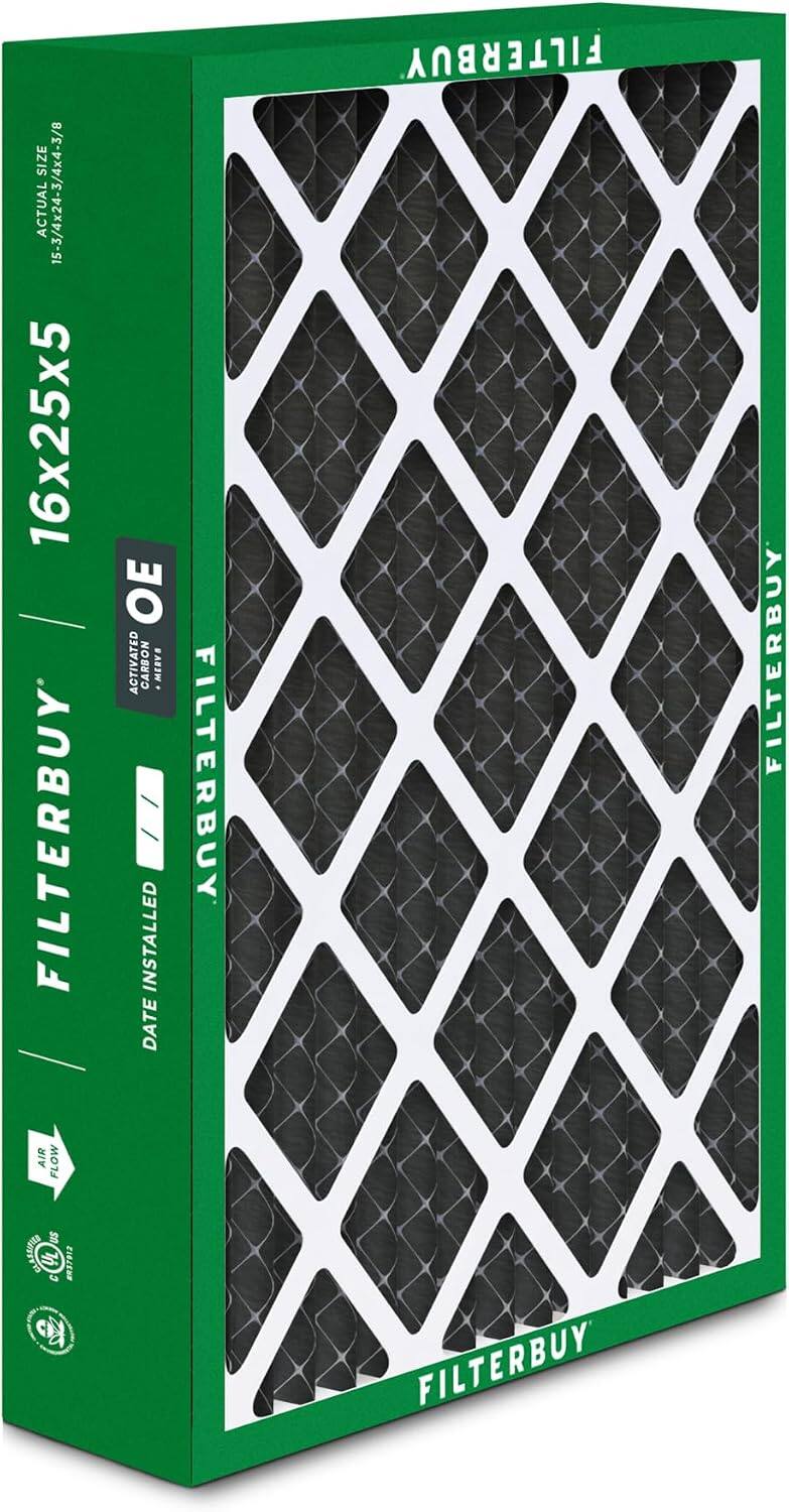 3ZIS ACTUAL 8/-x/EZx/-SL 16x25x5 I FILTERBUY AIR FLOW OE ACTIVATED CARBON WAUIW+ INSTALLED DATE FILTERBUY FILTERBUY FILTERBUY SO GAITO 3012 FILTERBUY