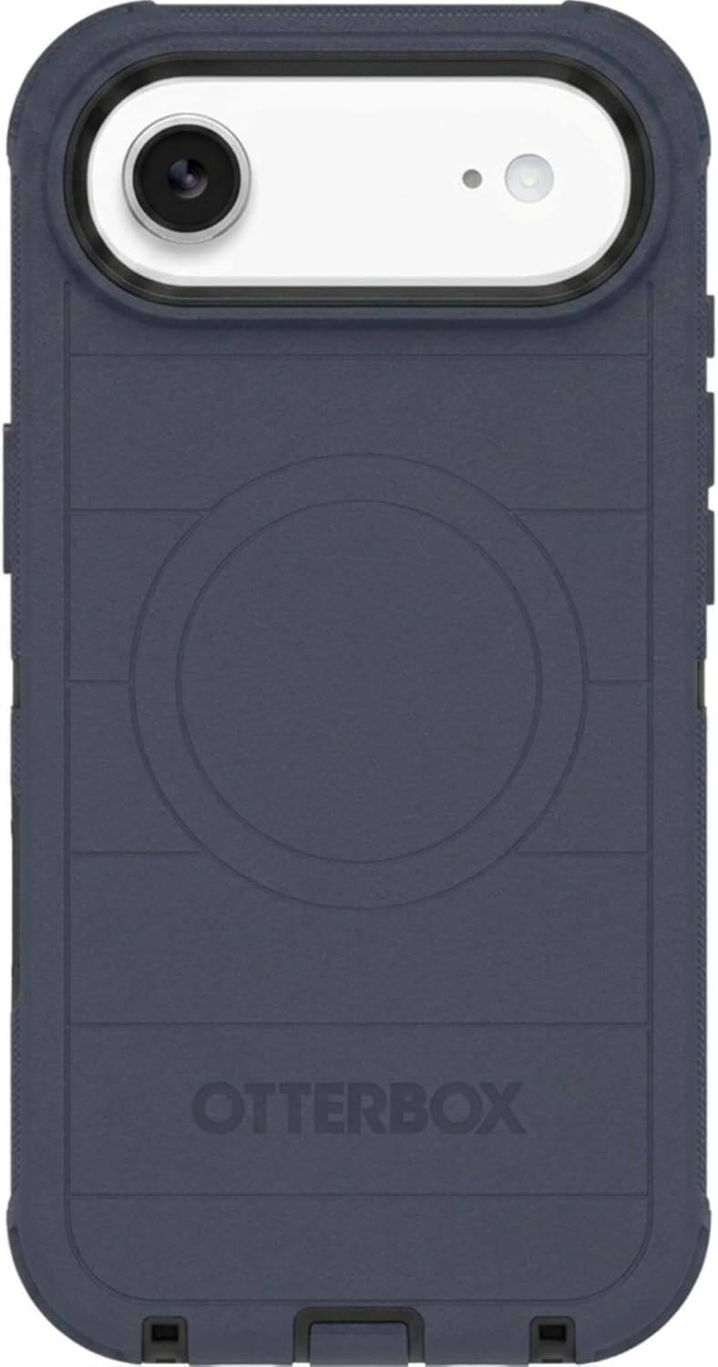 Left. OtterBox - OtterBox - Defender Series Pro Hard Shell for Apple iPhone Air - Vintage Indigo Dream (Blue & Black).