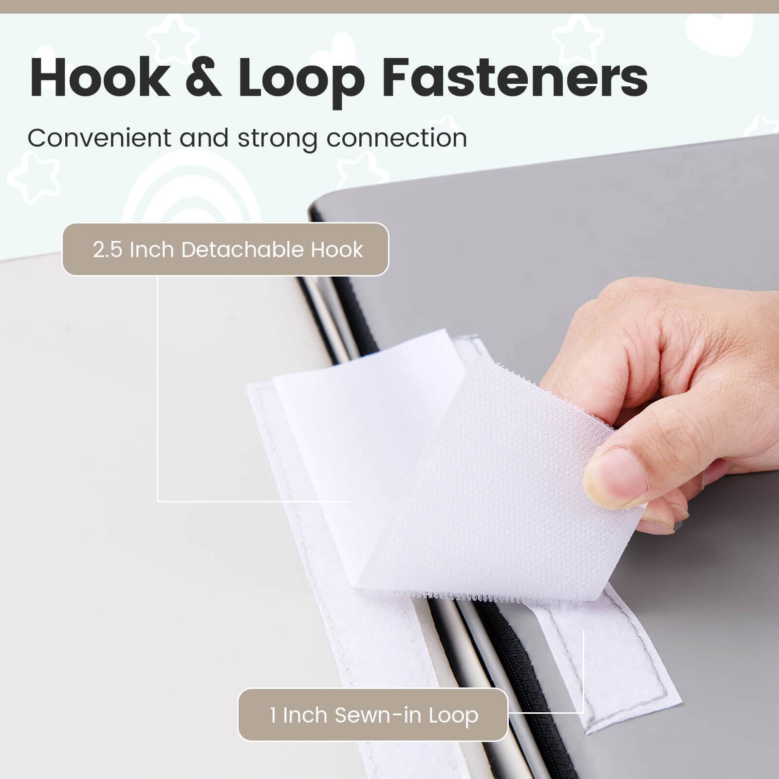 Hook & Loop Fasteners  
Convenient and strong connection  

2.5 Inch Detachable Hook  

1 Inch Sewn-in Loop