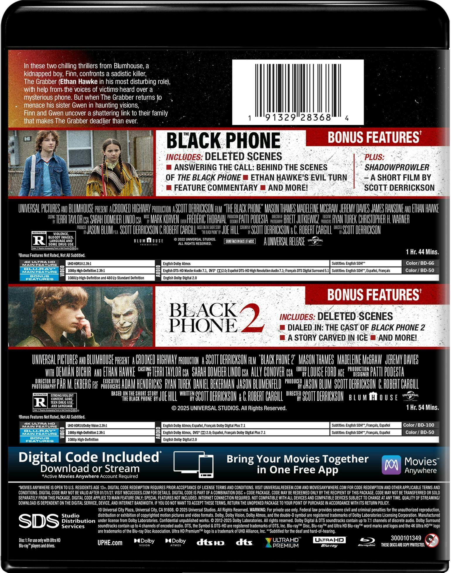 Back. Black Phone: 2-Movie Collection   - 4K Blu-Ray.