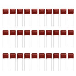 Unique Bargains - 30pcs 0.1uF 400V CBB21/22 Metallized Polypropylene Film Capacitor for Electronics and Lamps - Red