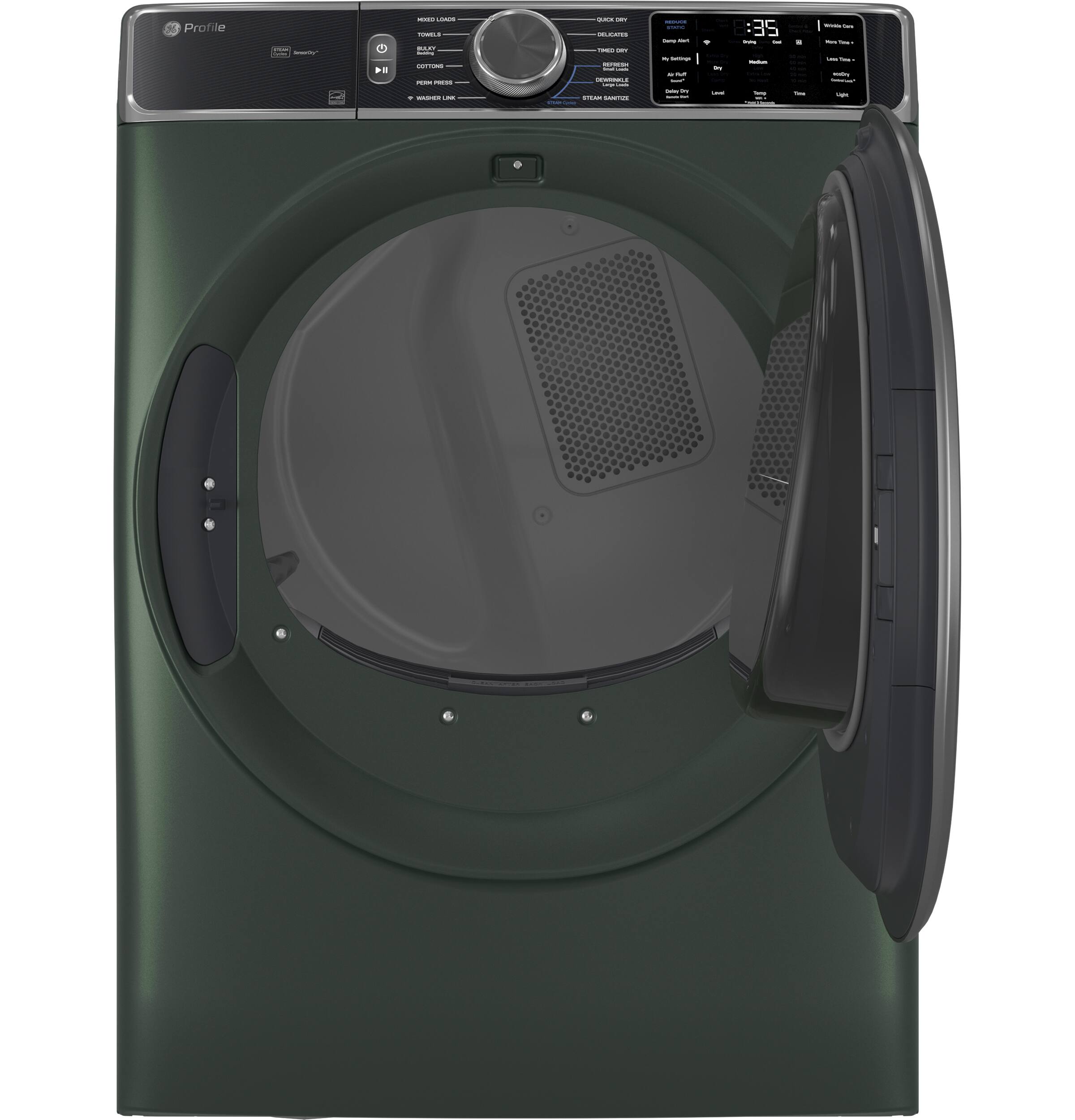 Alt View 11. GE Profile - 7.8 Cu. Ft. Stackable Smart Gas Dryer with Steam and Sanitize Cycle - Jade Green.