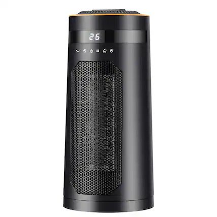Front. Cluzine - 4-in-1 Smart Heater with Humidifier & Purifier, Hot/Cold Fan, 3D Flame, for All Seasons.