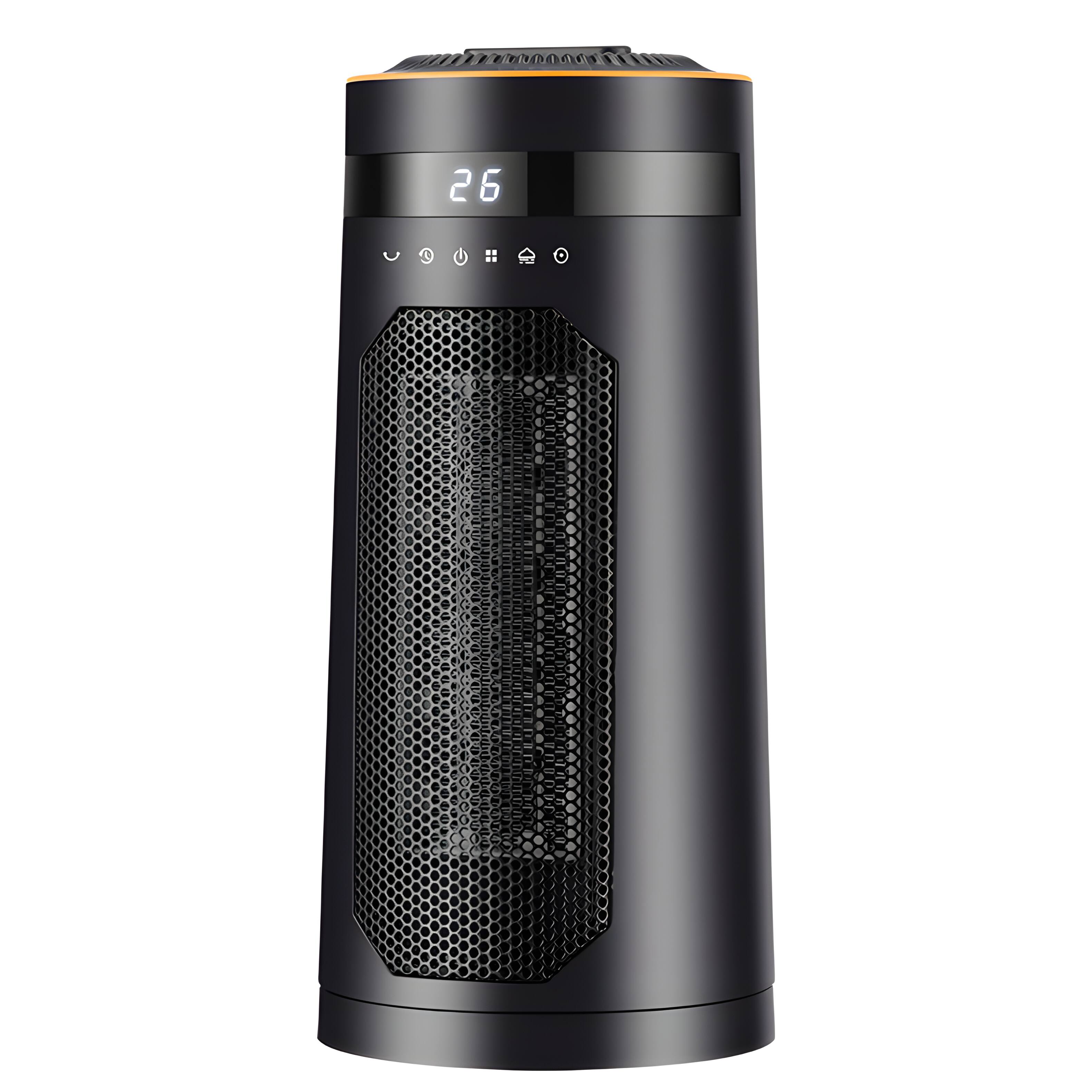 Front. Cluzine - 4-in-1 Smart Heater with Humidifier & Purifier, Hot/Cold Fan, 3D Flame, for All Seasons.