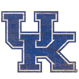 Fan Creations - Kentucky Wildcats Distressed Logo Cutout Sign - Multicolor