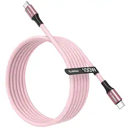 Esoulk - 6Ft 100W USB-C To USB-C Charging & Data Sync Cable For Samsung iPhone iPad Universal - Pink
