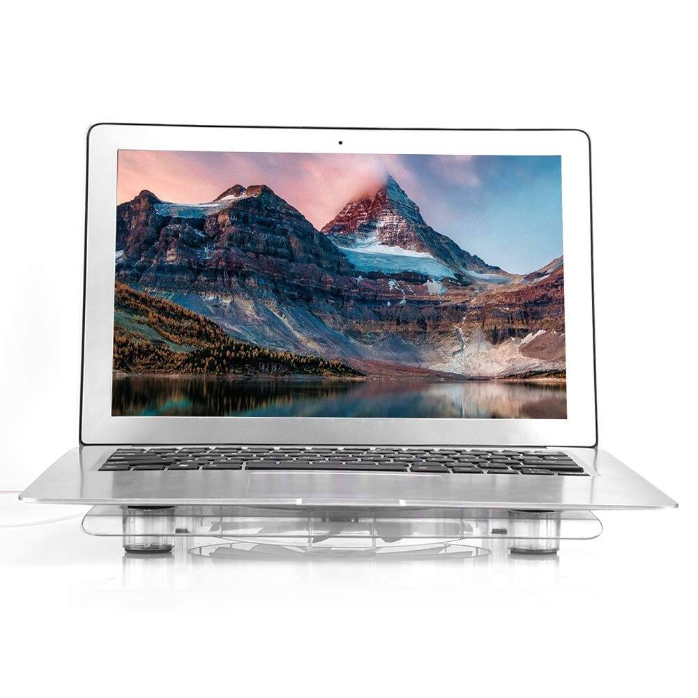 Alt View 2. HongFei - HongFei Ultra Quiet Laptop Cooling Pad with RGB LED Lights & Ergonomic Design - default.