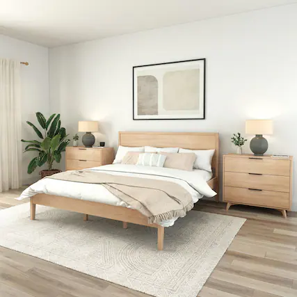 Front. Plank+Beam - Haven King Bed, Blonde - Blonde.