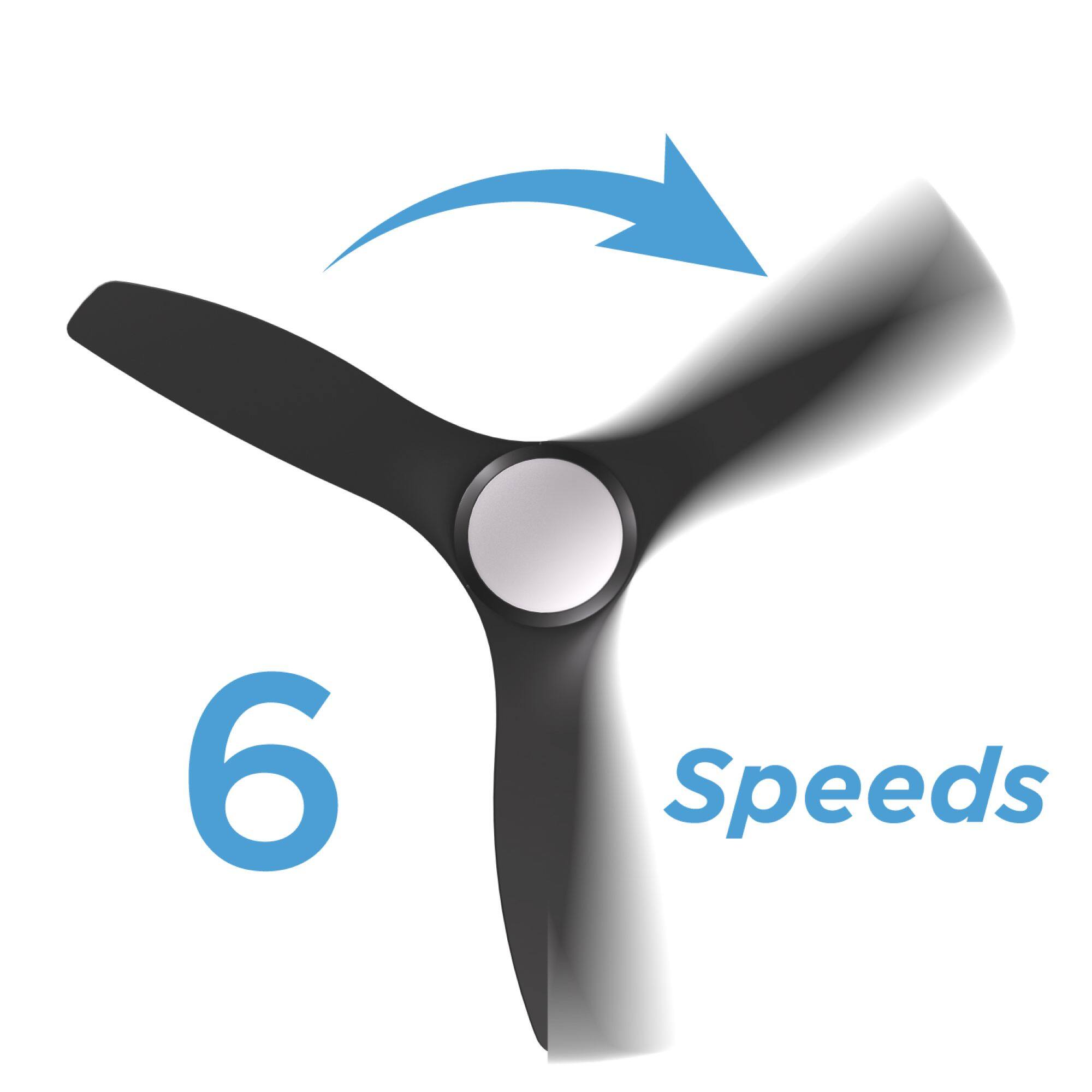 Alt View 2. ProMounts - All Seasons 52" Ceiling Fan with Light, Reversible, Black - Black.