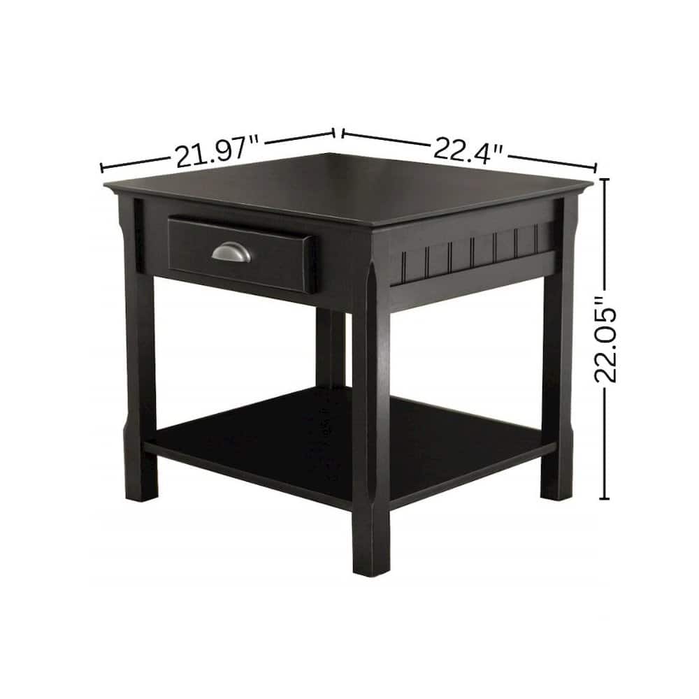 FurniFact - Side Table - Black