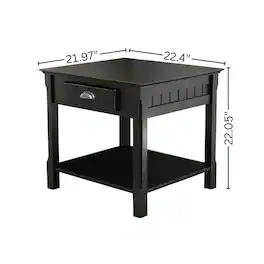 FurniFact - Side Table - Black