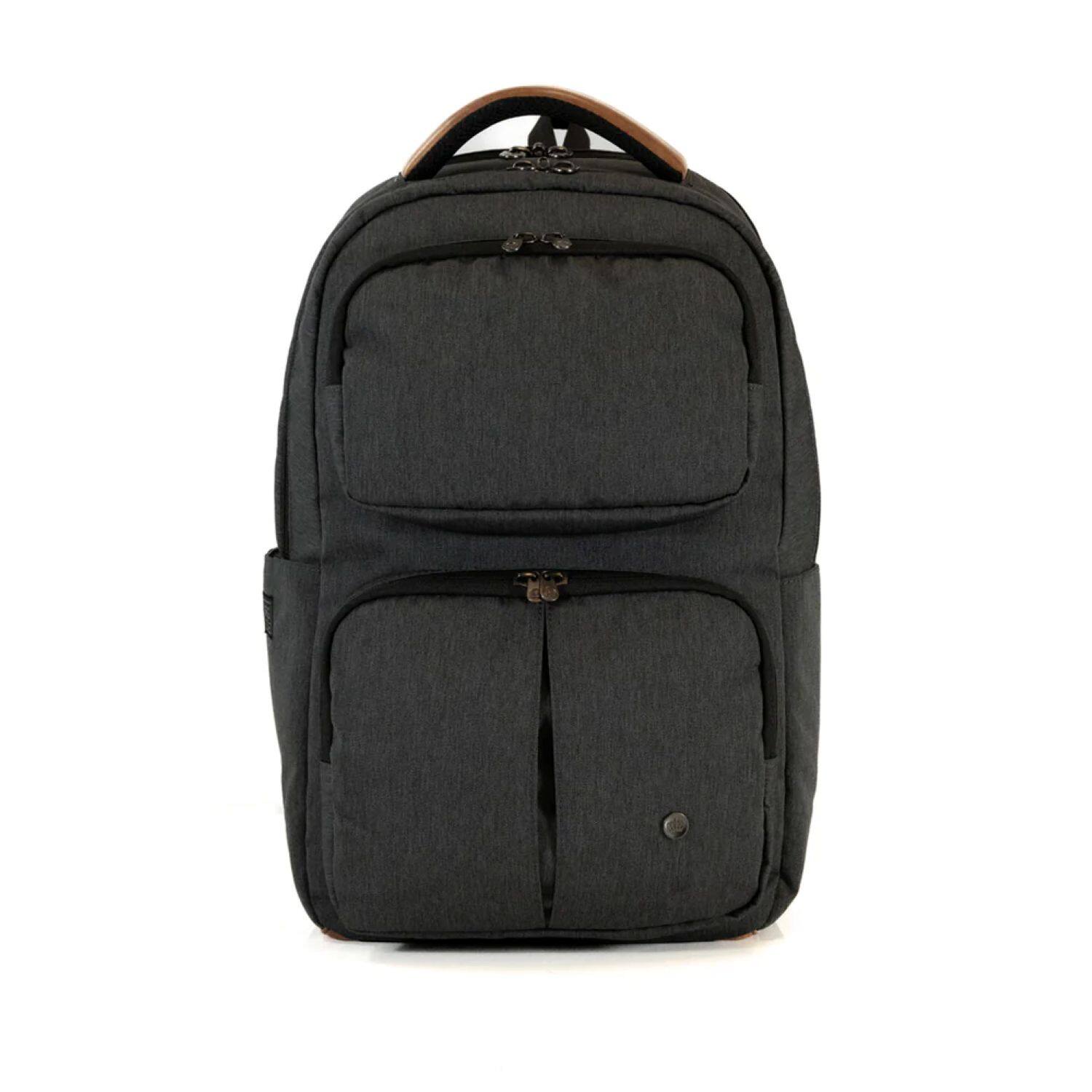Left. PKG - Aurora II High Volume Backpack - Black Gray.
