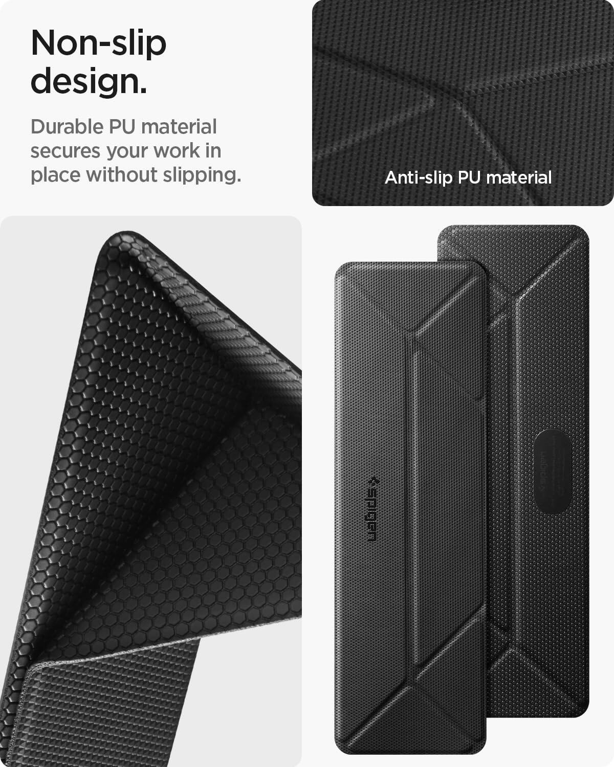 Non-slip design.  
Durable PU material secures your work in place without slipping.  
Anti-slip PU material