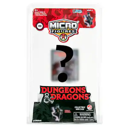 6+ Item# 5034-2
Includes: 1 Figure, 1 Mini Display Case
SPLDS SMALLS SERIES 2™
191 MICRO FIGURES™
DUNGEONS & DRAGONS COLLECTIBLE
MINI CASE
Empots ACERERAK
WARNING: CHOKING HAZARD - Small parts. Not for children under 3 years.