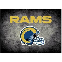 Imperial - Los Angeles Rams 3'10" x 5'4" Distressed Rug - Black