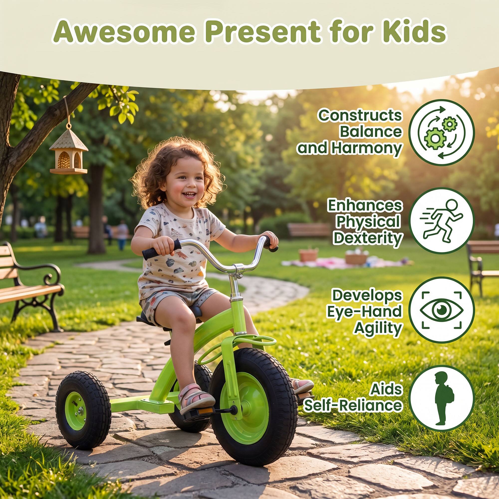 Awesome Present for Kids  
Constructs Balance and Harmony  
Enhances Physical Dexterity  
Develops Eye-Hand Agility  
Aids Self-Reliance